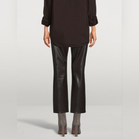 NWT Citizens of Humanity Jolene High-Rise Straight Cropped Leather Pants 27 - Picture 3 of 11